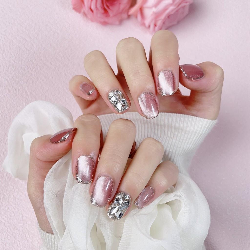 

Ручная работа Ношение ногтей Короткий балет Кошачий глаз Накладной ноготь Съемный L