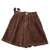 Japanese Retro Corduroy Wide-Leg Women's Shorts - Autumn/Winter 2026 Versatile Elegant Style
