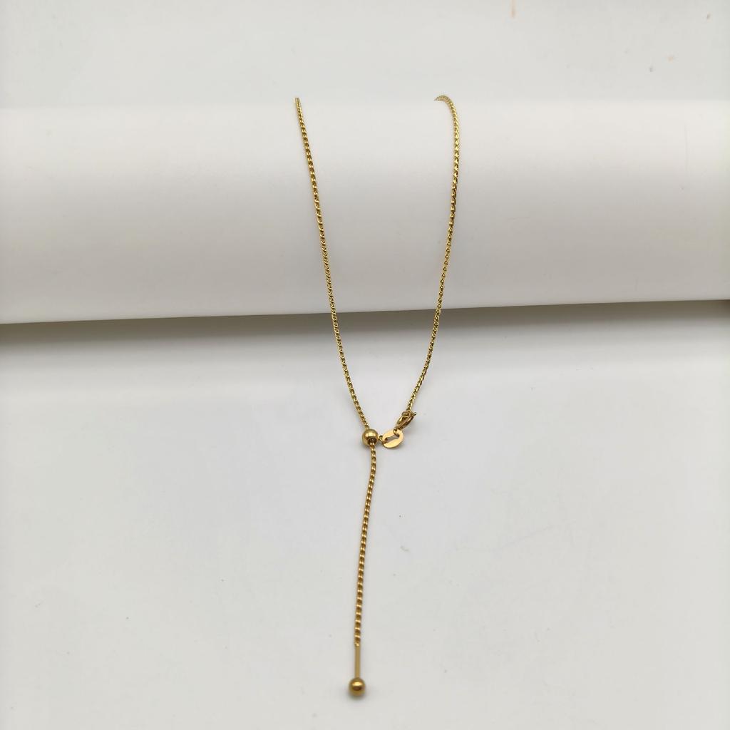 Leichter Luxus Nicht verblassender Titanstahl Nadel Universelle Kette Damen Perlen-Tragend Verstellbar Passepartout DIY Halskette Schmuck