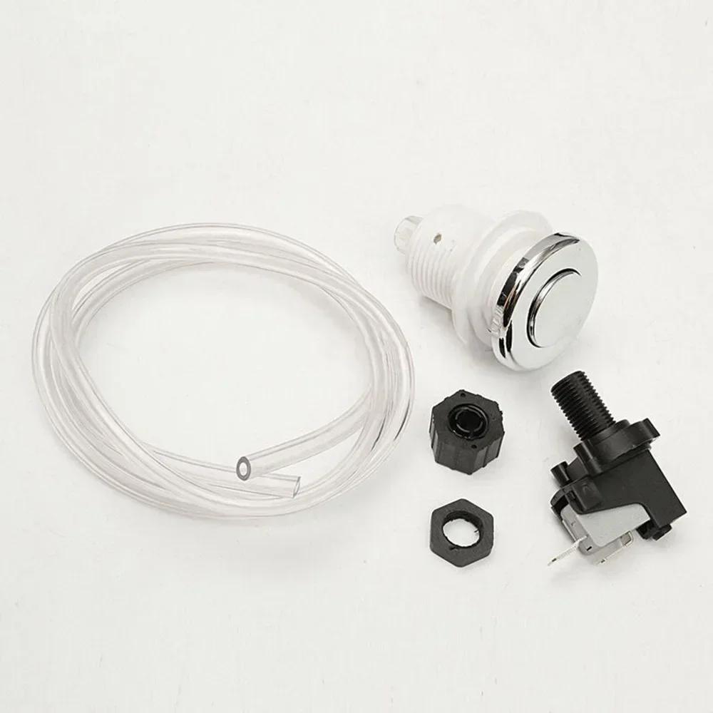 On/Off Push Button Switch Jetted Jet For Bath Spa Hose Air Pool Waste Garbage Disposal Whirlpool Pneumatic Switch