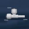 3/8" 1/4" Tube Reducing Tee 3 Ways Food Grade POM Quick Fitting Connector For Aquarium RO Water Filter Reverse Osmosis System