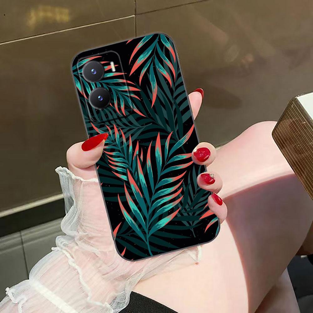 Vintage Banana Leaf Flower Cover Phone Case For VIVO S1 V17 V20 V21 V23 V23E V25 V25E V27 V27E V29 V29E V30 V30E V40 Case Funda