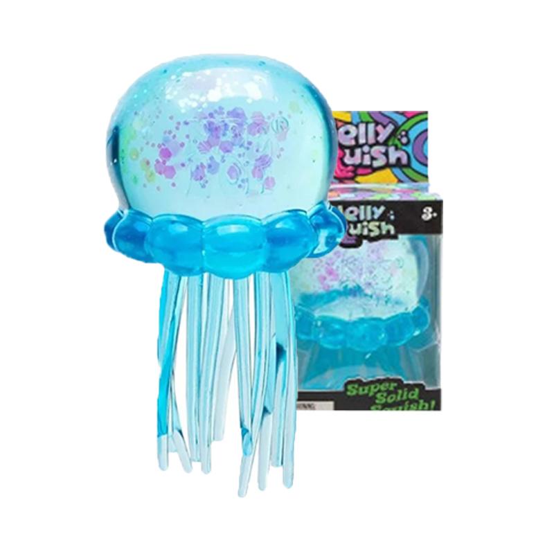 Trending Nee Doh Jellyfish & Cube Squish Toy, Soft Jelly Squeeze Stress Relief Fidget Toy, Sensory NeeDoh for Kids & Adults**-.