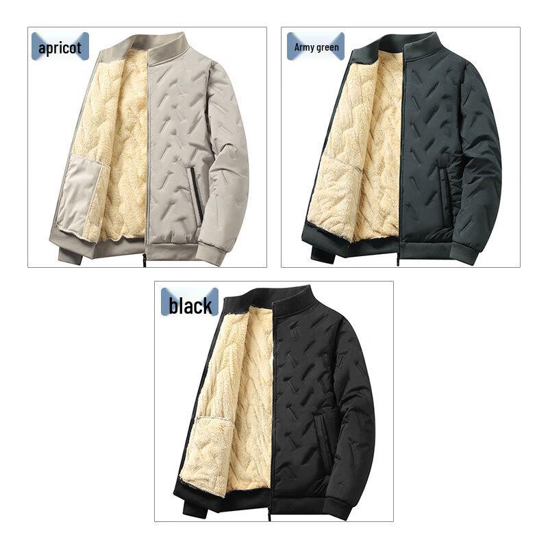 Maoren Men's Lamb Wool Lined Padded Winter Jacket