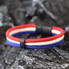 New Tricolor Bracelet Men Women Flag Color Matching Braided Braclet Colorful Three-Layer Sports Yoga Wrist Braslet Accessories