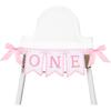 VitalCozy Pink Felt Coquette Bow One High Chair Banner for Girl First Birthday High Chair Banner Sweet One Bow 1st Birthday Decorations (Classic)