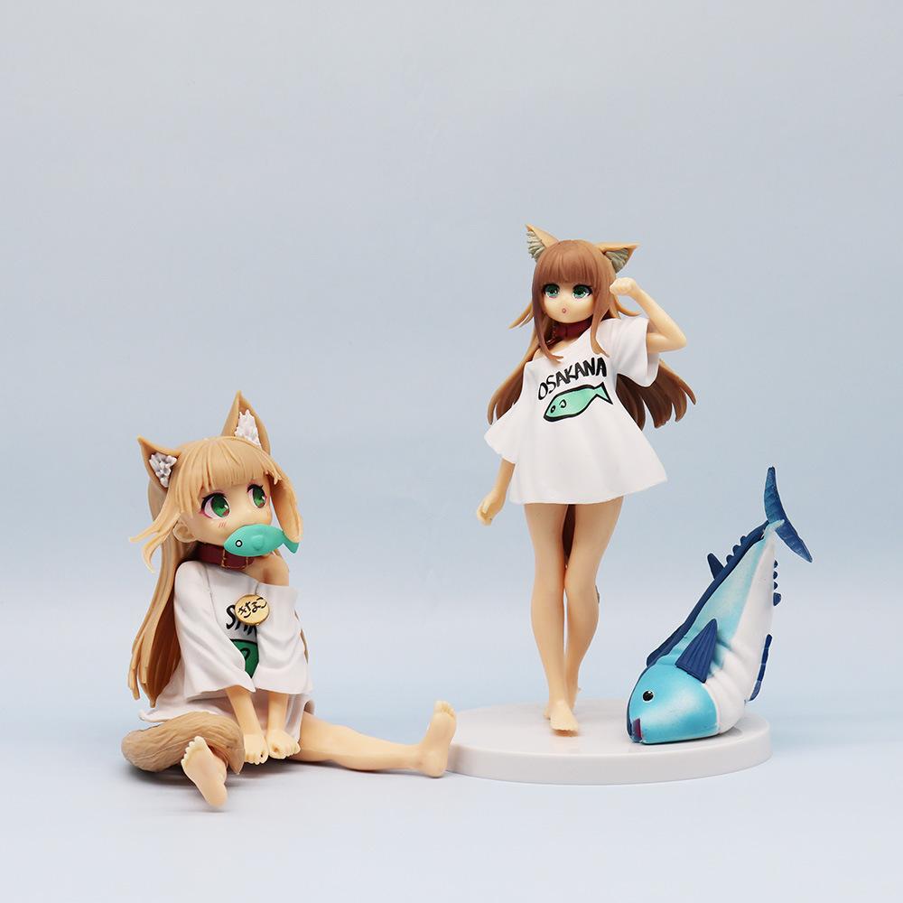 Neko Ga Onnanoko Kinako Anime Beauty Girl Pvc Model Action Collection Figure