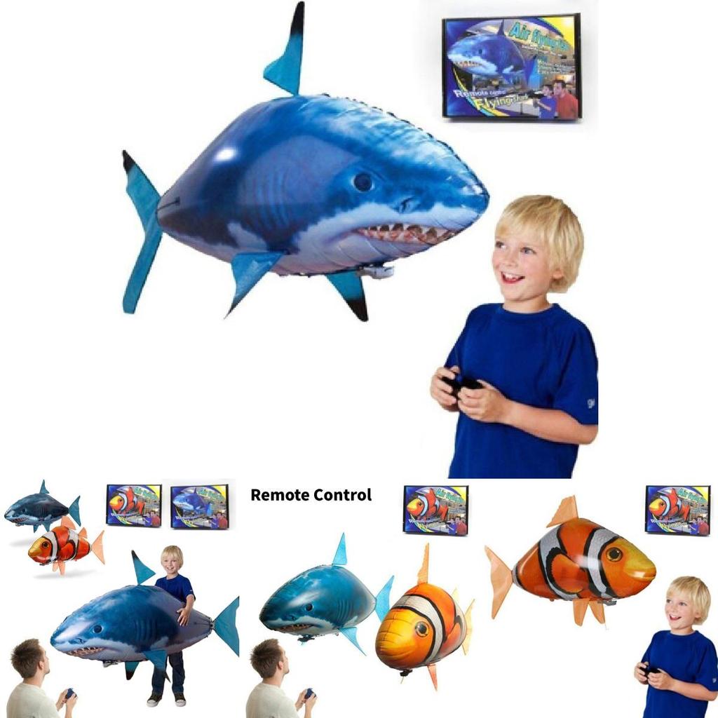 Remote Control Flying Shark Clownfish Balloon Helicopter For Kids Stunning Gift Idea