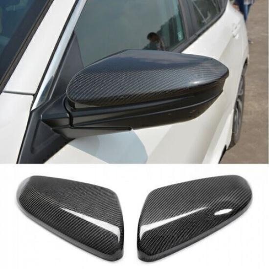For 2016-20 Honda Civic 10th Gen Carbon Fiber Look Side Mirror Cover Cover Trim