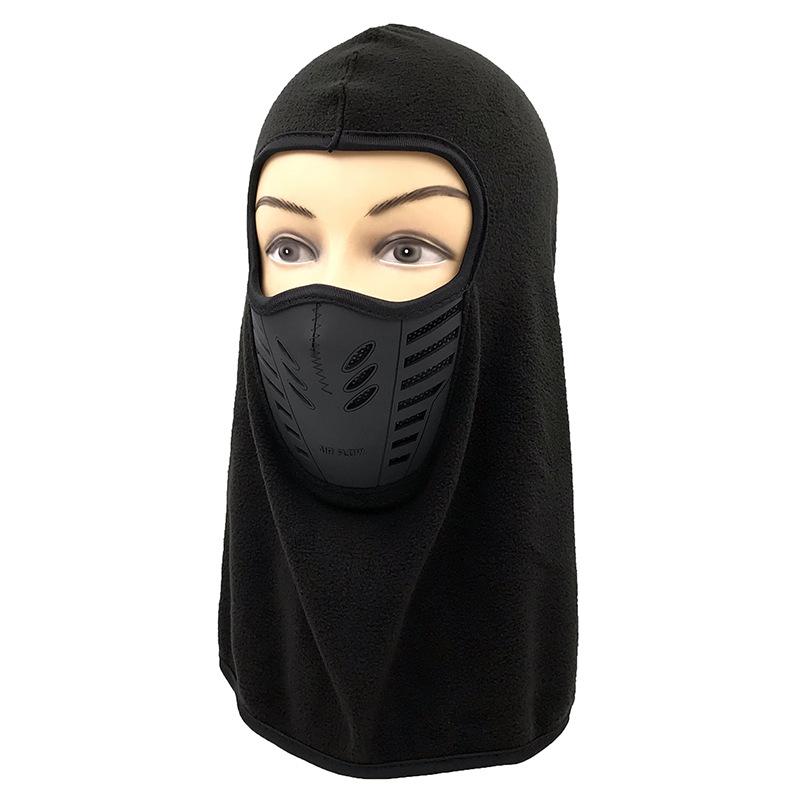 Winter Outdoor Riding Mask Hat Thickened Fleece Cap Scarf Face Protection Warm Windproof Hat Headgear Mask
