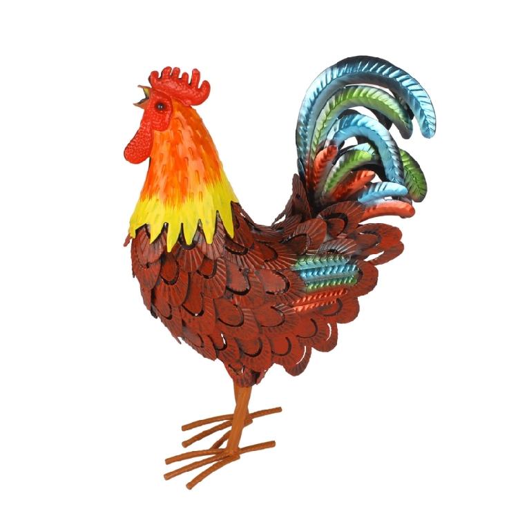 Chicken Statue Decors Rooster Sculpture Modern Art Table Centerpieces Crafts