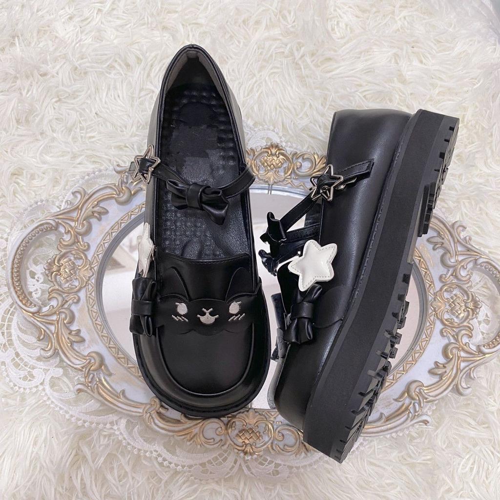 Flat-soled leather shoes niche design sense Lolita women's shoes bow sweet versatile JK uniform sailor suit shoes