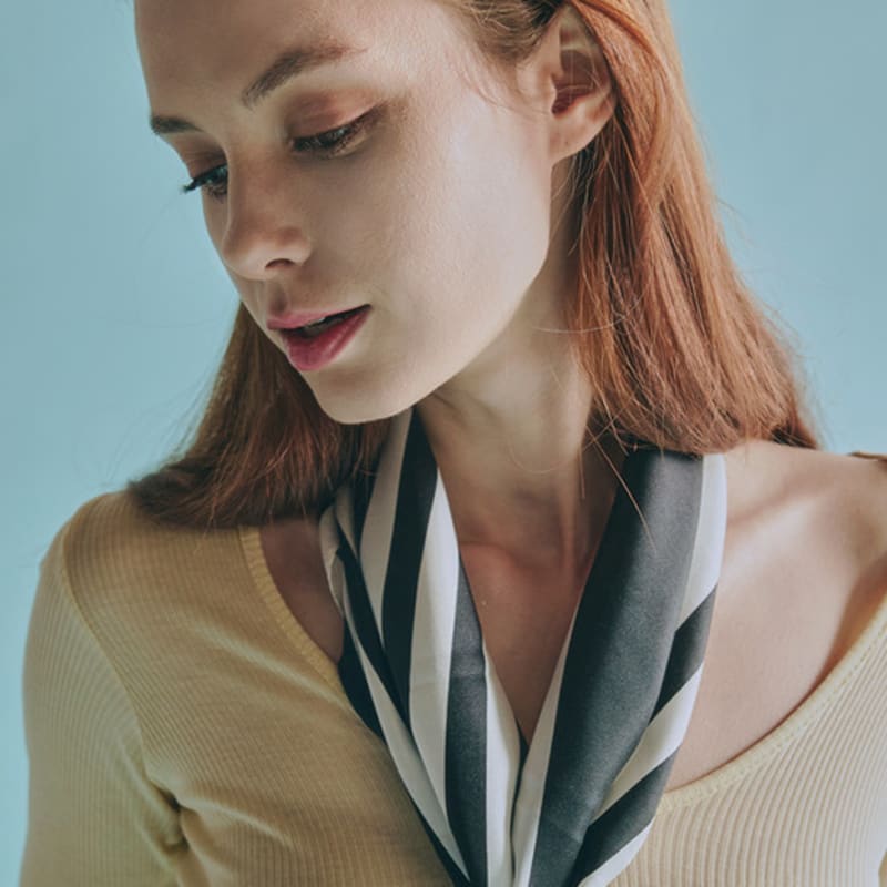RECLOW RECLOW SYMBOL STRIPE Big Silk Scarf