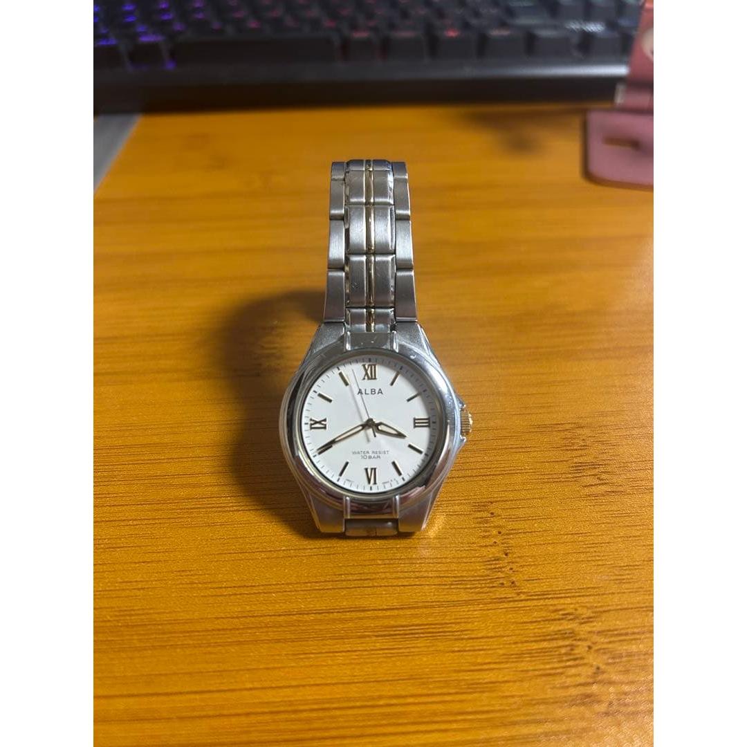 ALBA analog watch silver gold