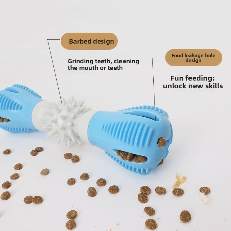 Neues Hundespielzeug zum Zahnen und Reinigen, Beiß- und auslaufsicheres Hundespielzeug, Hantel-Hundespielzeug, Beißspielzeug