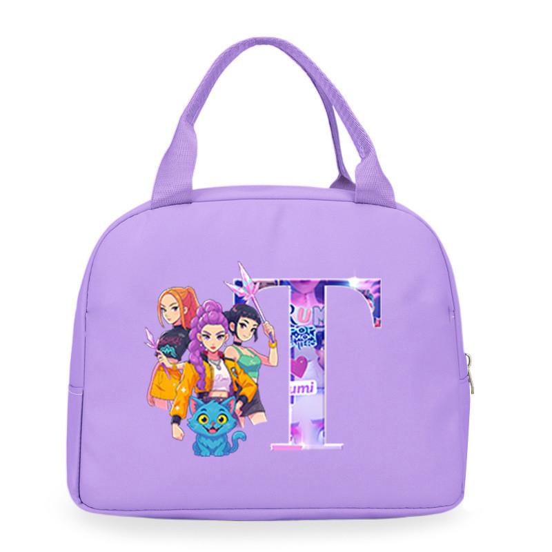 Kinderen Meisjes Kpop Rumi Zoey Mira Derpy Sajaboys Bedrukt Student Waterdicht Maaltijd Lunchbox Tas Casual Handtas