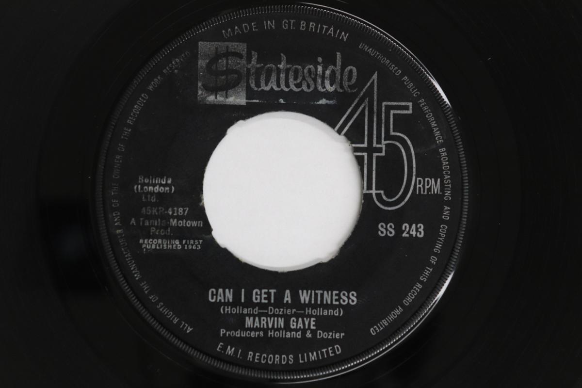 

7-дюймовая пластинка MARVIN GAYE - Can I Get A Witness SS243 Stateside 1963 UK Соул/Фанк Б/у