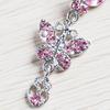 Rhinestone Butterfly Dangle Belly Navel Curved Button Barbell Ring