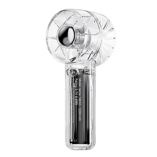 

Handheld Fan Portable Rechargeable Lightweight Fan with Transparent Body 3-Speed Adjustable Cooling Fan for Travel Hiking Camping Beach Outdoor Use белый