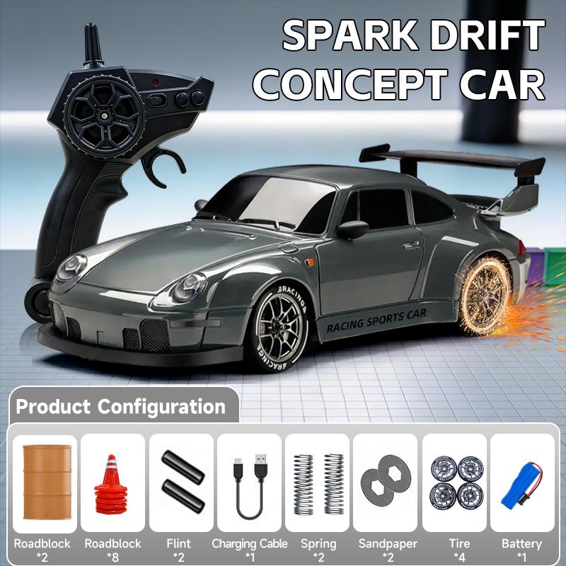 1: 24 RC Remote Control Car 4WD High-speed Drift Racing Car 2.4G Firelight Remote Control Car children Model Toy Gift