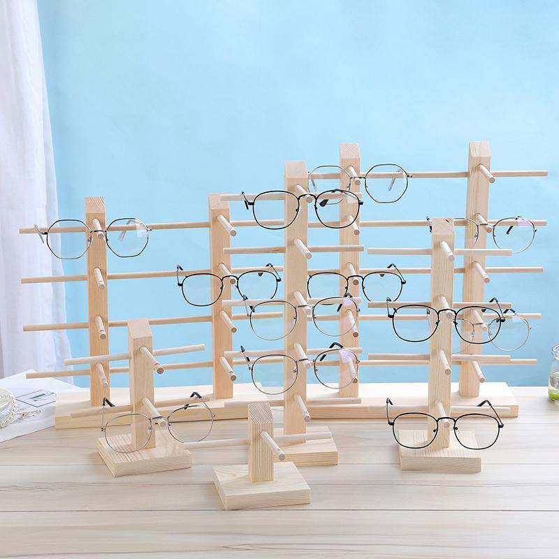 Schmuckhalter für 1 Stück Brillen Vitrine Einlagiges Holz Sonnenbrillen Displayständer Regal Brillen Ausstellungsständer
