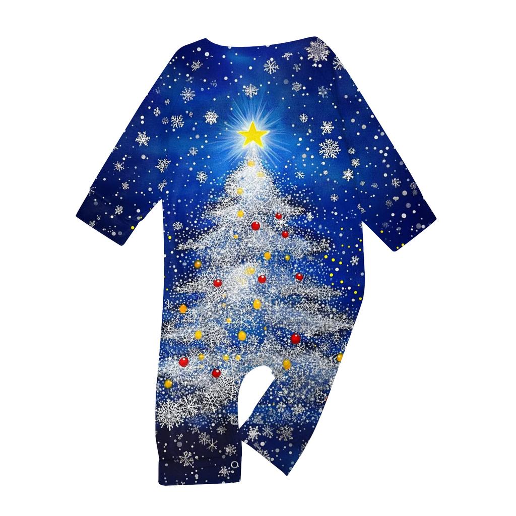Christmas Print Family Outfit Long Sleeve Top + Pants Set Family Outfit