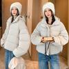 Long Sleeve Casual Short Down Cotton Clothing Women's Small Winter New Thickened Bread Clothing Jacket