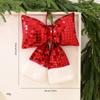 Mirror Bow Christmas Tree Ornaments Elegant Holiday Hanging Decoration for Xmas Tree Hotel Window Party Holiday Display