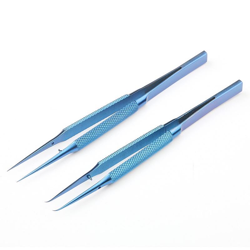 Titanium Alloy Phone Repair Tweezers – 140mm, Sharp 0.15mm Tip, Straight & Bent, Hardened.