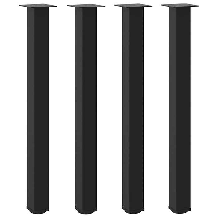 VidaXL Bar Table Legs 4 Pieces Black 90-92 Cm Steel 4012472