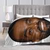 Warm Soft Blankets Camping Kanye West Meme Throw Blanket  Flannel Bedspread For Couch Chair Sofa Bed Street Trend Sofa Bed Cover