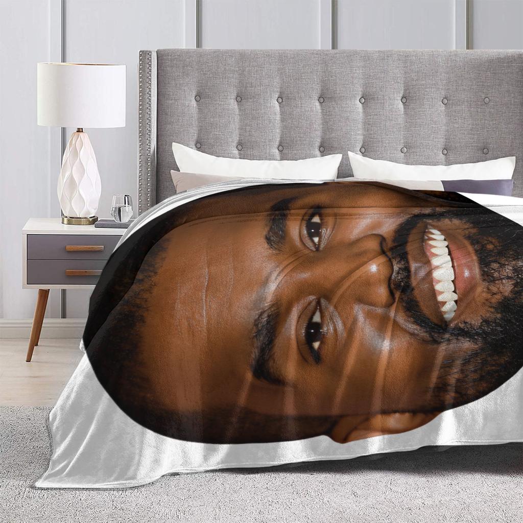 Warm Soft Blankets Camping Kanye West Meme Throw Blanket  Flannel Bedspread For Couch Chair Sofa Bed Street Trend Sofa Bed Cover