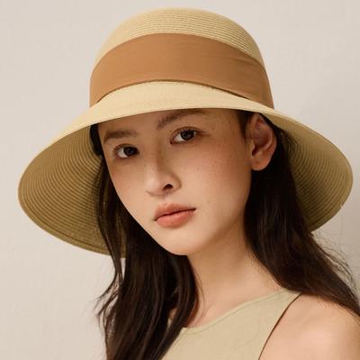Summer Sun Protection Straw Hat Foldable Fisherman Hat Women's UV Protection Sun Hat