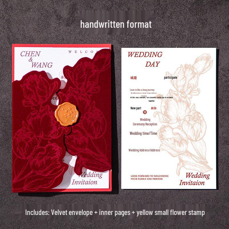 2025 Elegant French Wedding Invitation & Thank You Card Set