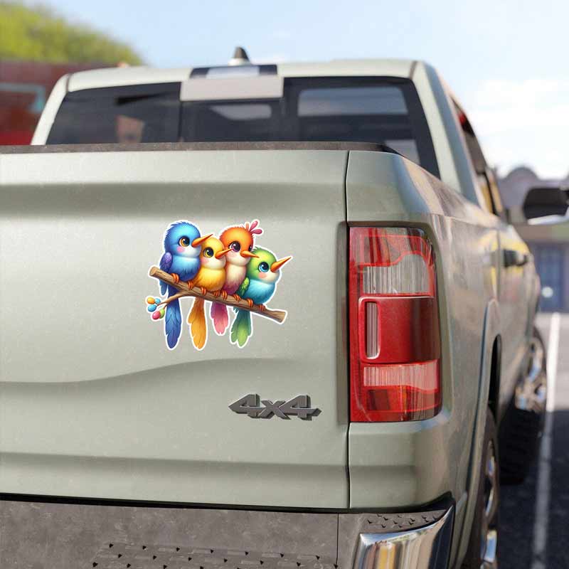 Watercolor Bird Car Sticker Vinyl Decal Waterproof Rear Window Motorcycle Camper Bumper Truck Laptop Decoration TM198