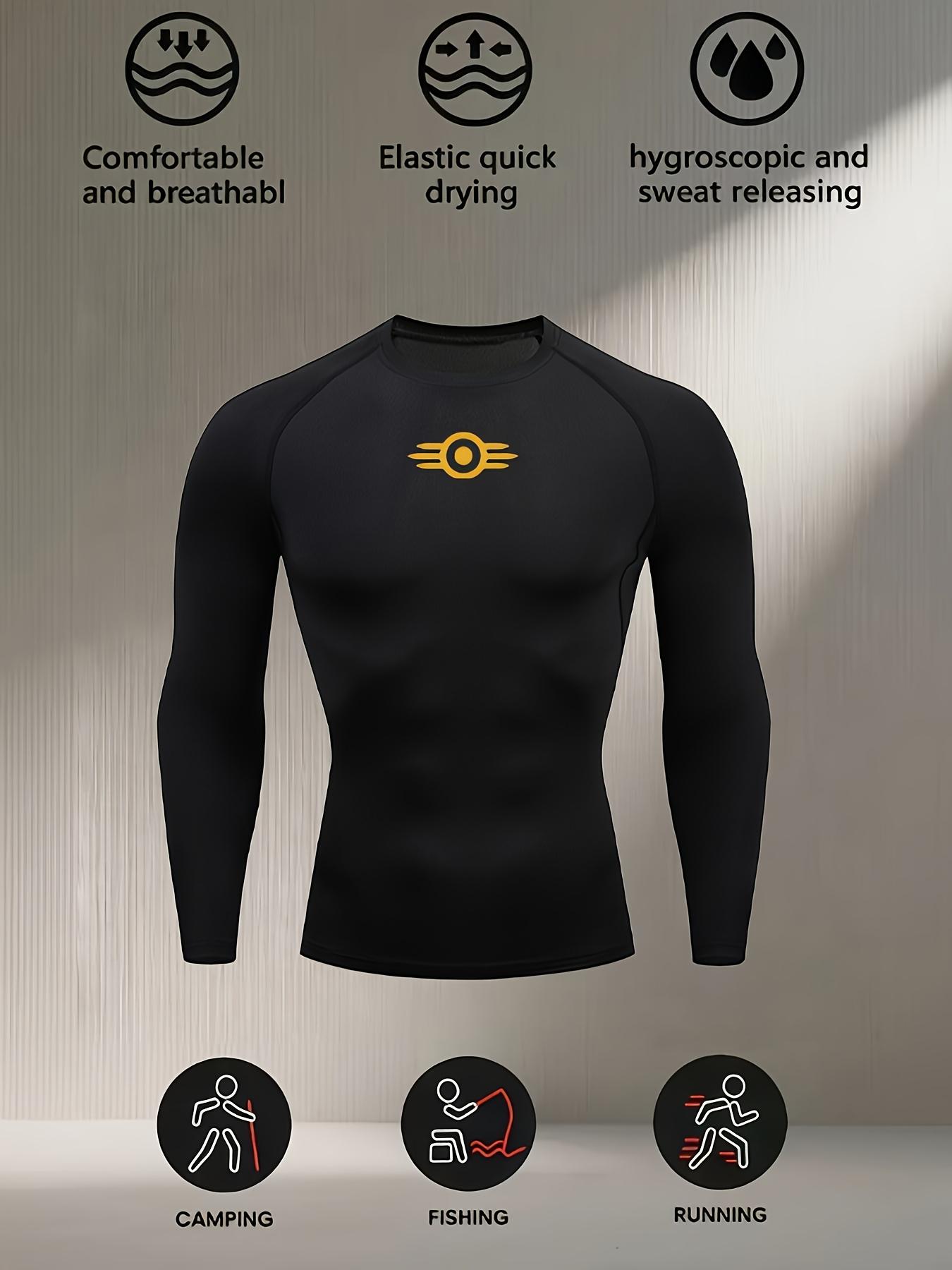 Mens Black Long Sleeve Compression Shirt Yellow Eye Graphic Quick Dry Breathable High Elasticity Gym MMA And Running Athletic Top S чёрный