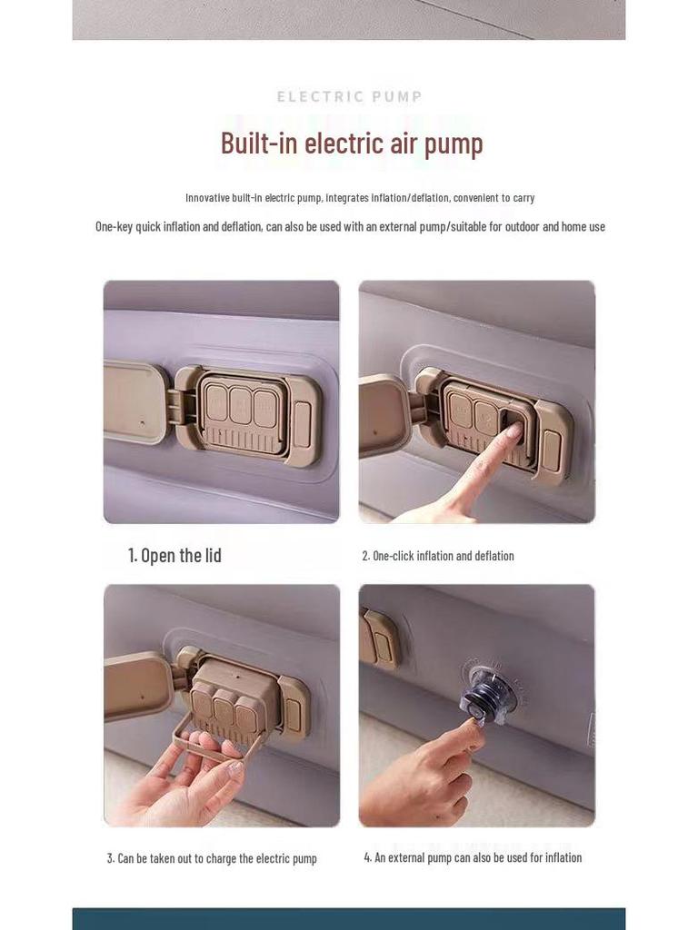 Thickened Fully Automatic Inflatable Camping Mattress - Double & Single Person Use