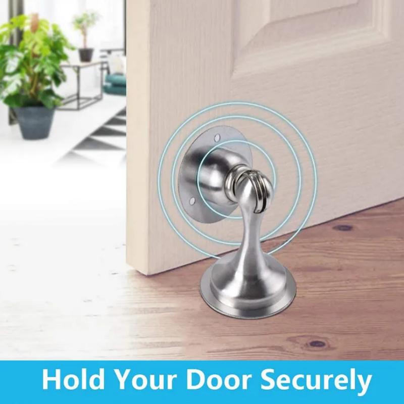 1PC Magnetic Door Stop Door Suction Holder-Stainless Steel Door Stop Stopper Holder Home Room Office Indoor Magnetic Door Catch