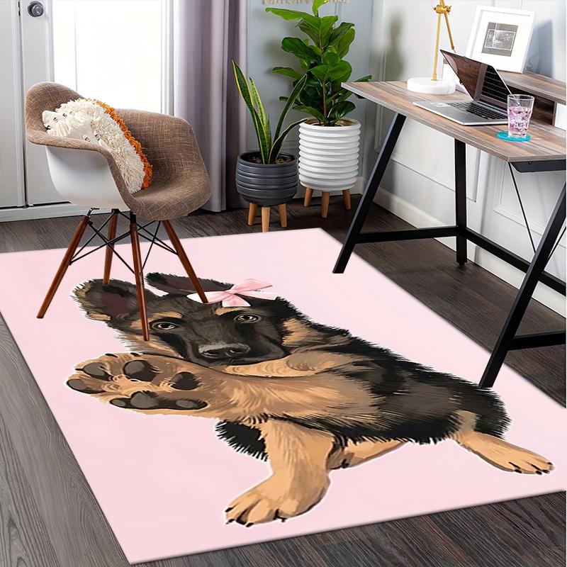 German Shepherd Theme Chair Mat Office Carpet Oversized Rug for Home Decor, Sofa Carpet, Desk Chair Mat, Gift Idea for Office and Living Room