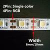 5PCS 2 Pin 3 Pin 4 Pin 5 Pin T/L Shape 8MM 10MM LED Strip Connector for RGB SMD 5050 2835 LED Strip Light Connector