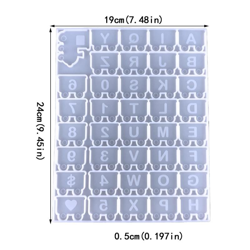 Resin Keychain Earrings Molds DIY Alphabet Number Casting Mold Jewelry Craft Making Tools for Making Hanging Ornaments