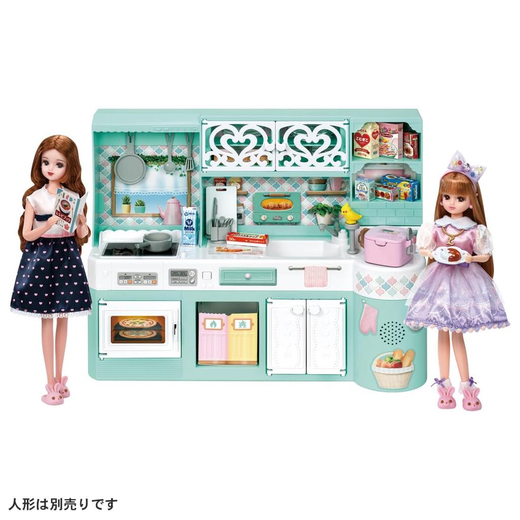 CONSTRUCT-BOTS Takara Tomy Licca-chan LF-03 Lively Sound Licca-chan Kitchen Dress-Up Pretend Play Toy for Ages 3 and Up