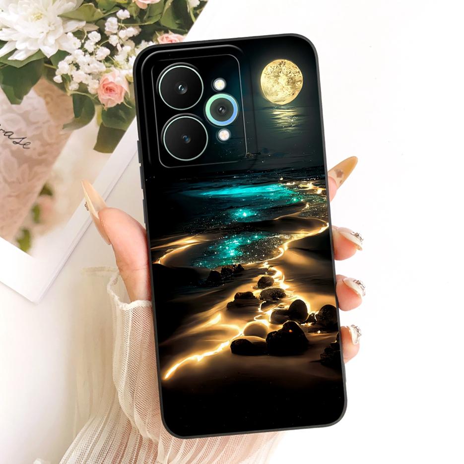 For Realme 15 Pro Case Realme15 RMX5106 Luxury Flowers Cartoon Cover Soft TPU Matte Phone Case For Realme 15T Realme15T 5G Shell