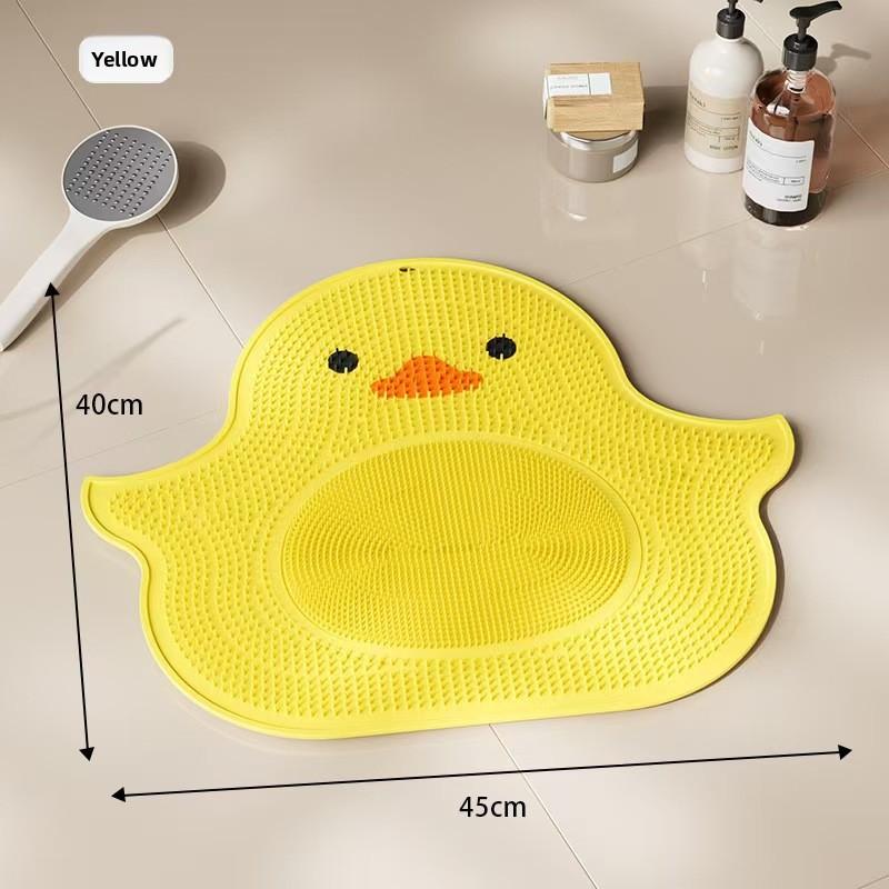 Silicone Duck massage suction cup foot pad bathroom non-slip mat bathing foot rubbing artifact foot washing shower floor mat