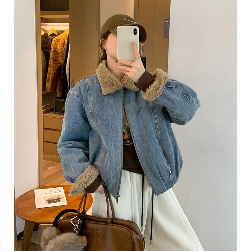 Sijiqing Yangyang Women's American Retro Denim Jacket - 2026 Autumn/Winter Collection