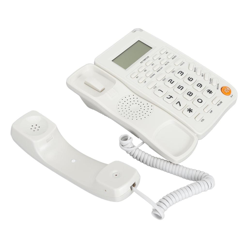 Desktop Telephone Big Button Corded Landline Telephone 16 Bit HD Screen Wired Phone for Home Hotel