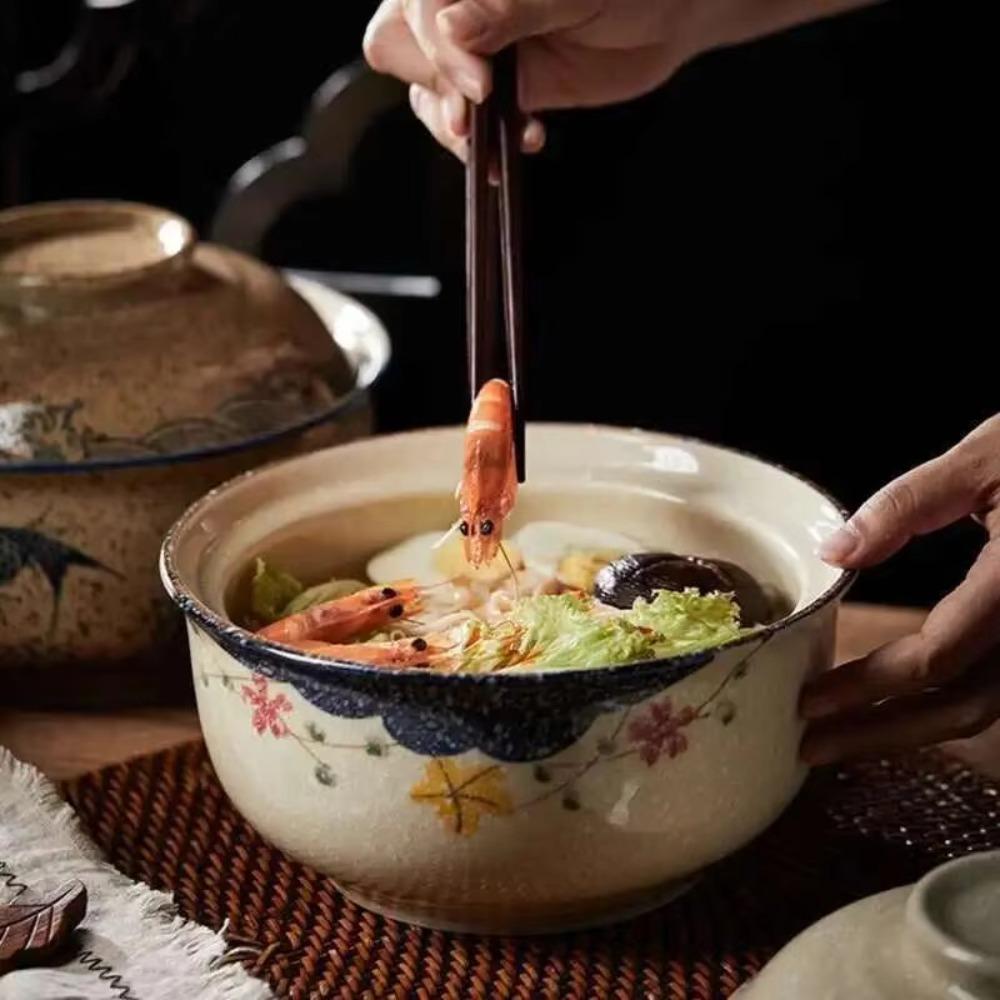 750 Ml Japanese Style Ceramic Ramen Bowl 6.5inch Instant Noodle Bowl Rice Bowl  Restaurant