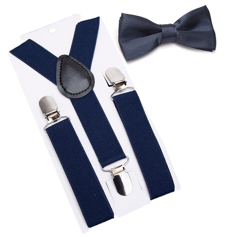 Suspenders Bowtie Set Kids Boy Girl Childrens Christmas Gift Designer Adjustable Y-Back Braces Wedding Clothing Accessories
