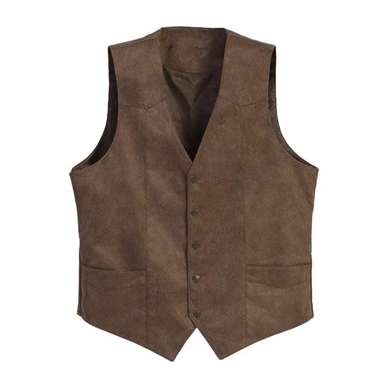Men Suit Vest V-Neck Sleeveless Single Breasted Slim Fit Waistcoat with Pockets Solid Color Formal Business Vest Coat
