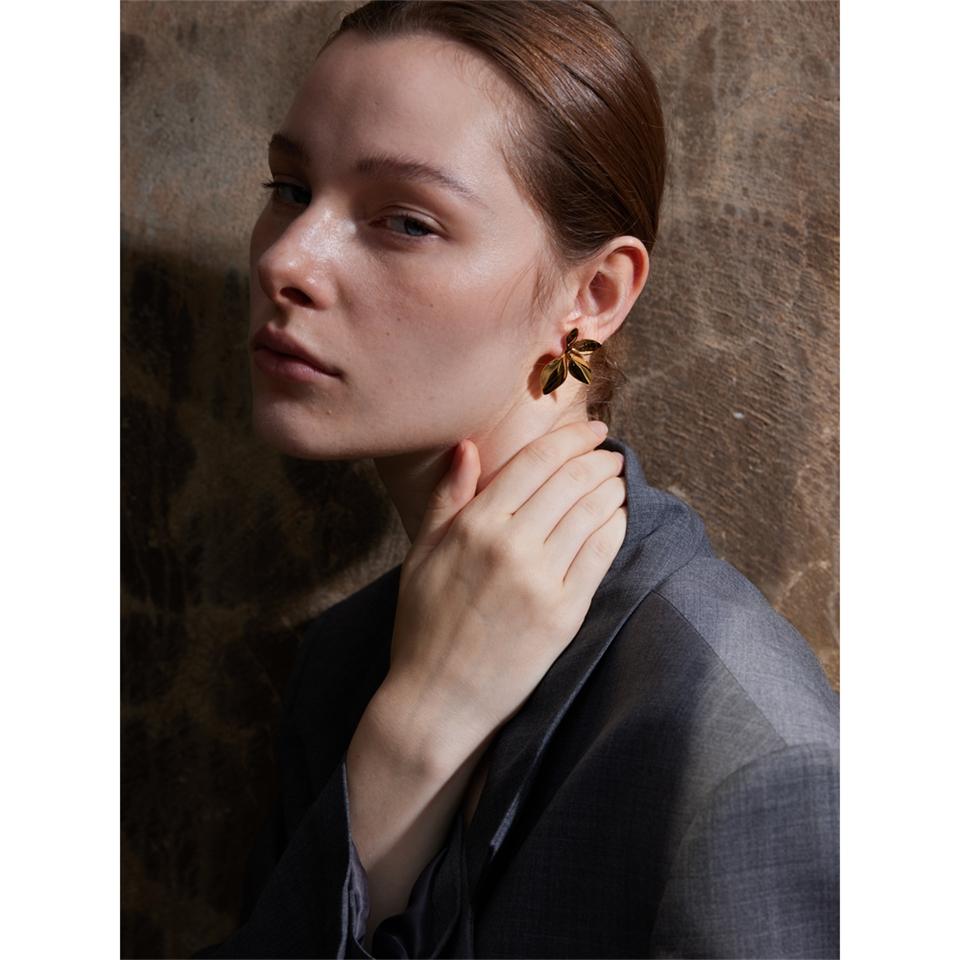 RAKOL Trendy 316L Stainless Steel Butterfly Stud Earring Charm 18K Gold Plated High Quality Statement Waterproof Jewelry Gift